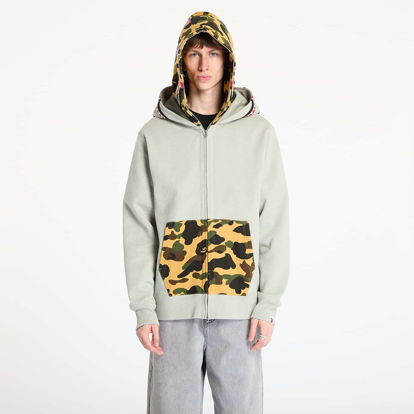Mikina A BATHING APE 1St Camo Shark Full Zip Double Hoodie UNISEX OLD M