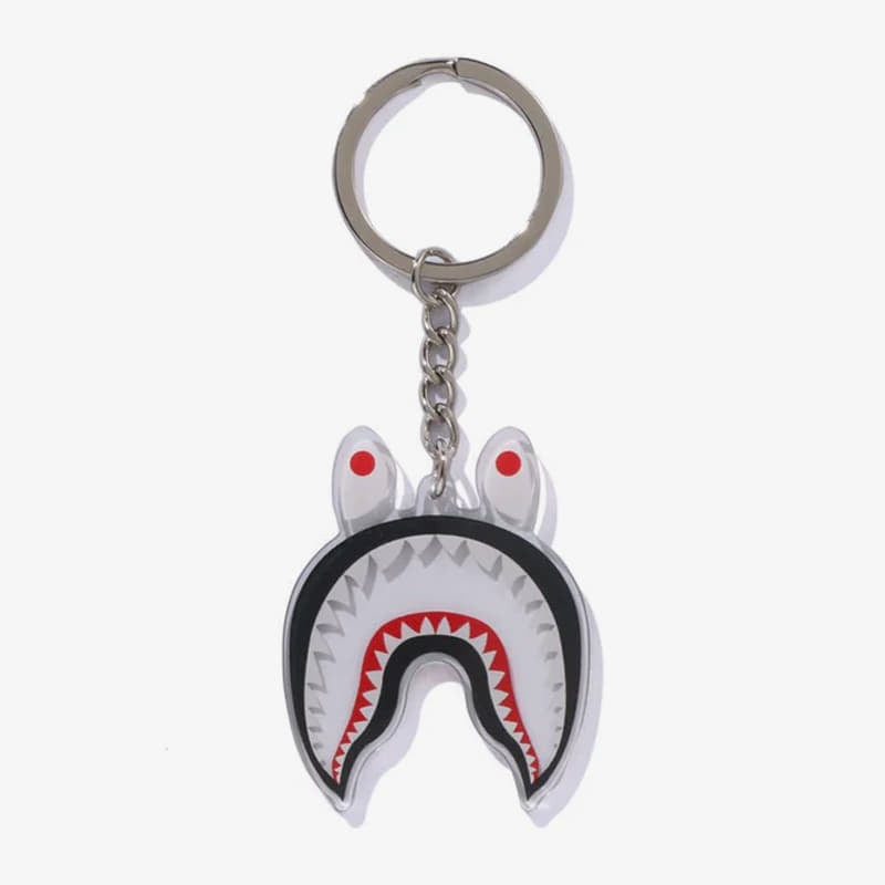 A BATHING APE Shark Acrylic Keychain Clear Universal