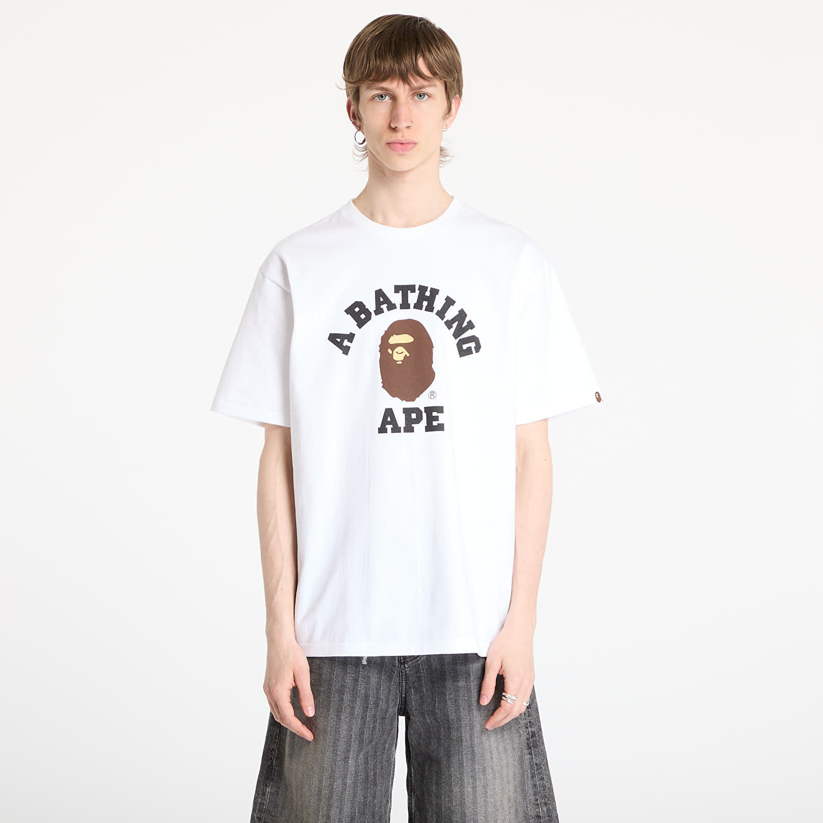 Tričko A BATHING APE College Tee UNISEX White M