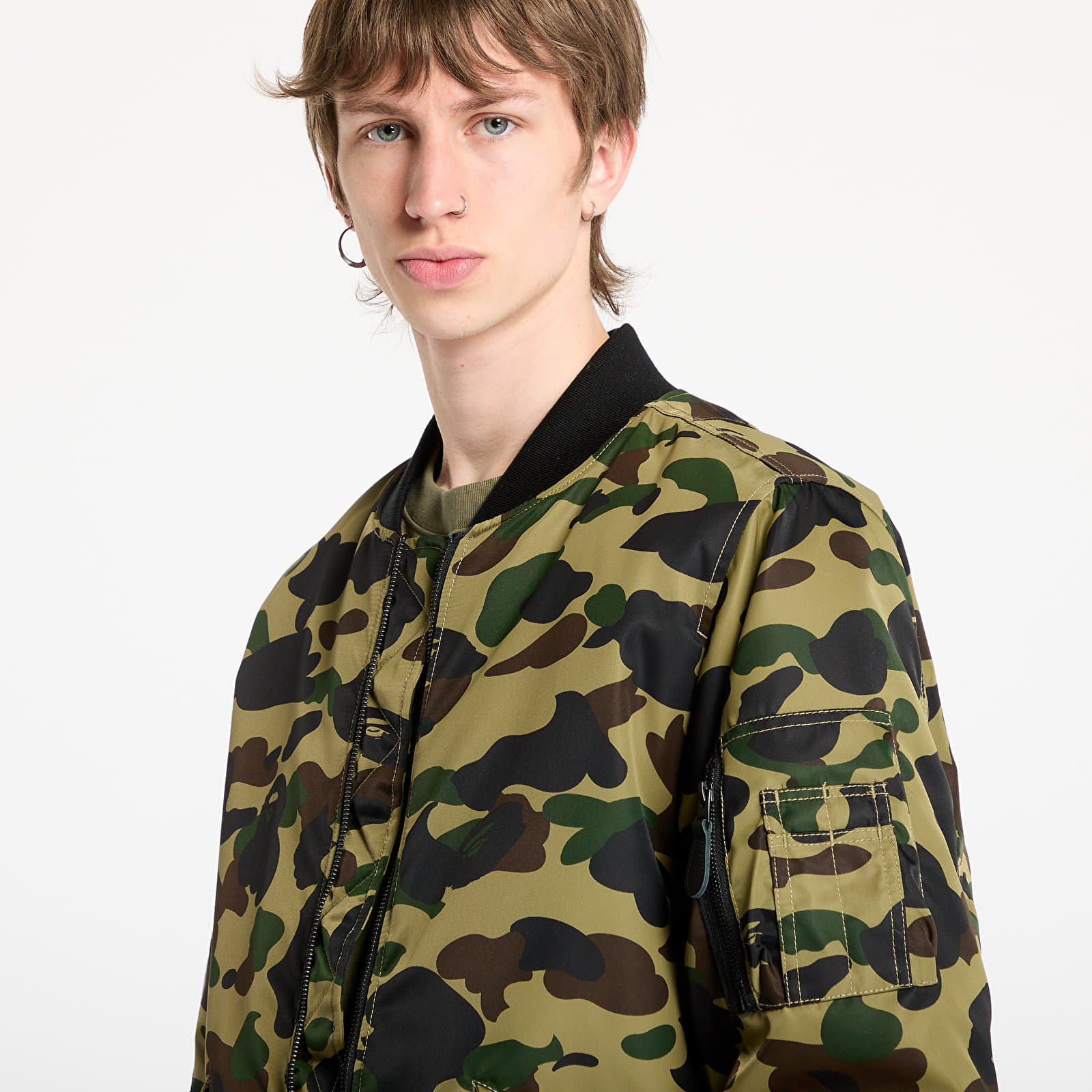 Bunda A BATHING APE 1St Camo Shark Ma-1 Jacket UNISEX Green XXL