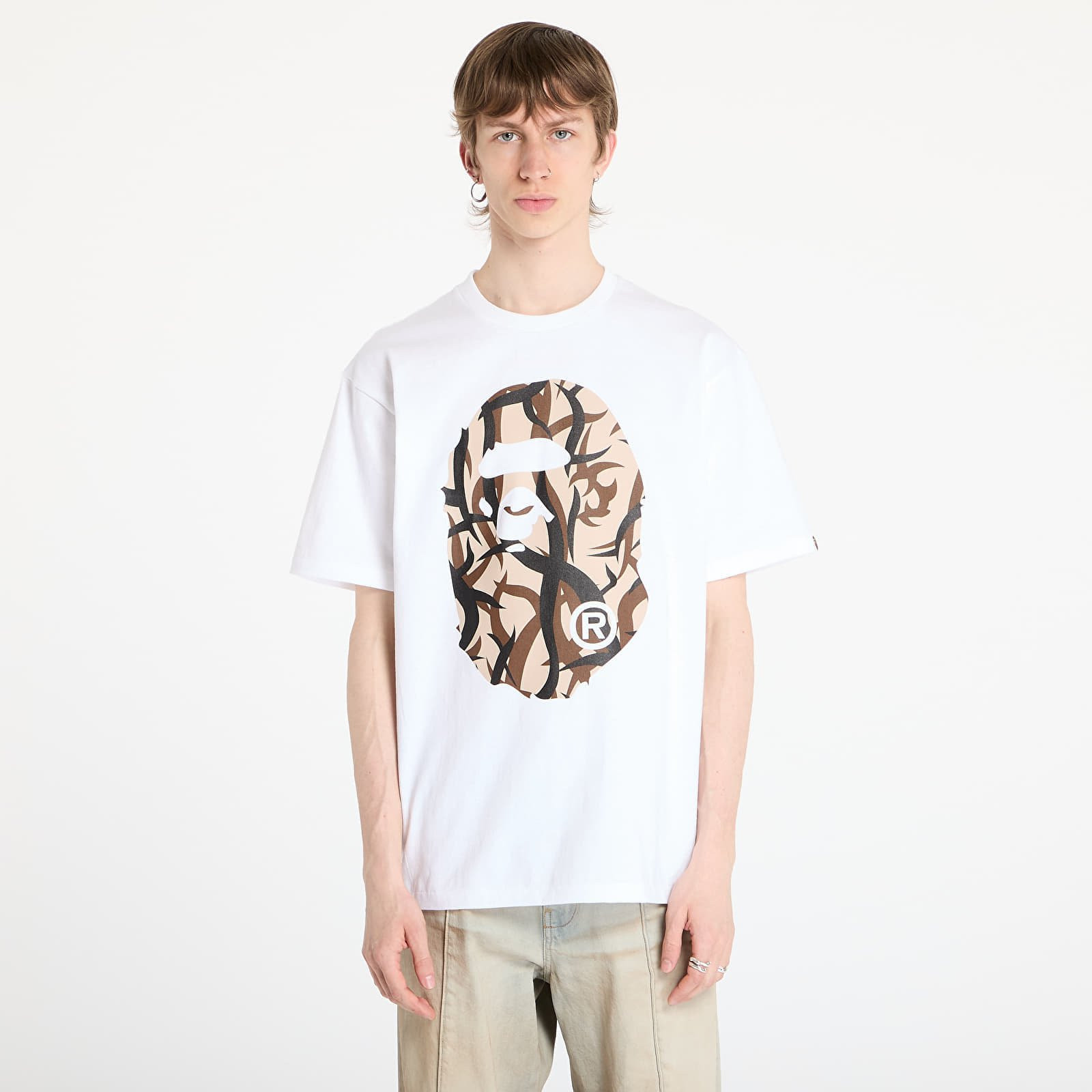 Tričko A BATHING APE Trial Camo Big Ape Head Tee UNISEX White M