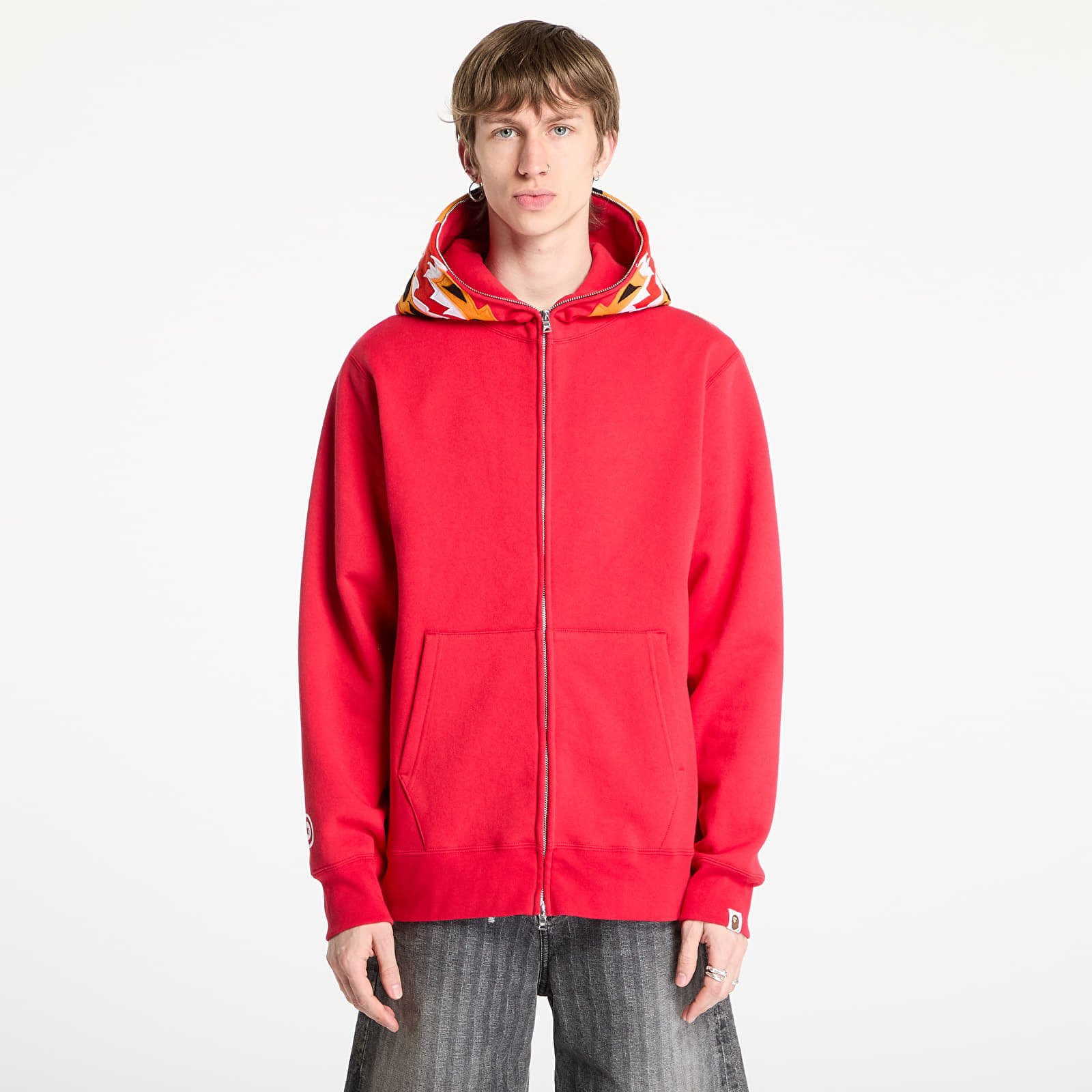 Mikina A BATHING APE Tiger Full Zip Hoodie UNISEX Red M
