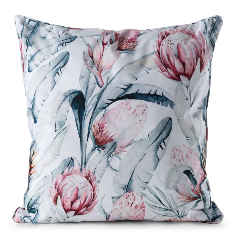 ArtFir Obliečka na vankúš GARDEN 32A | biela/modrá 45 x 45 cm