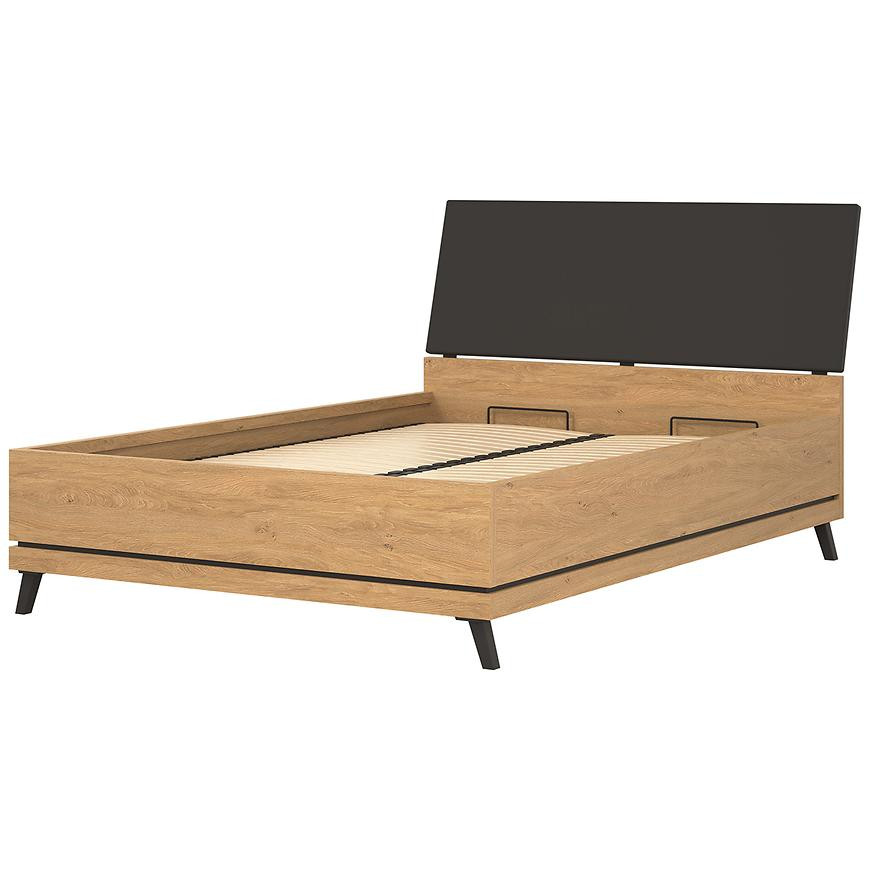 Posteľ Ate At15/140 S nádobou Dub/čierna