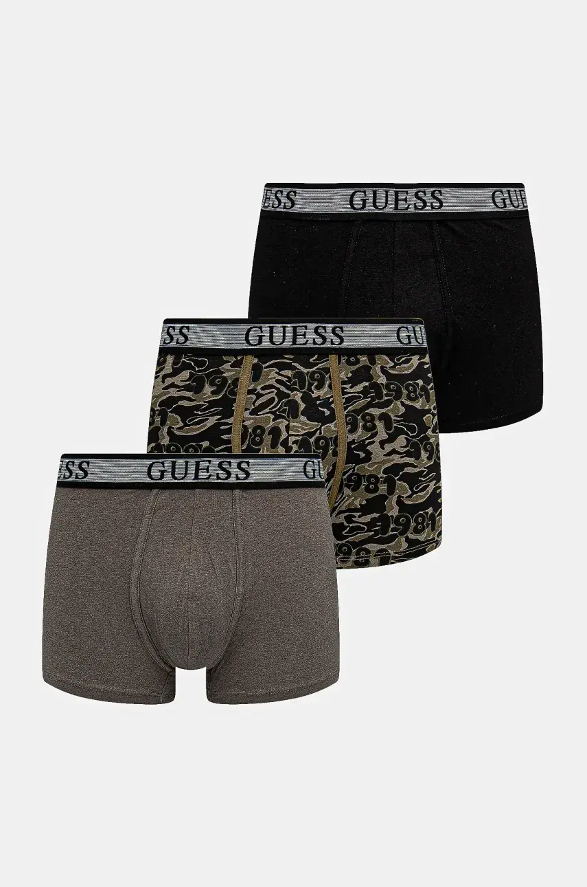 Boxerky Guess JOE 3-pak zelená farba, U5GG05 K6YW1