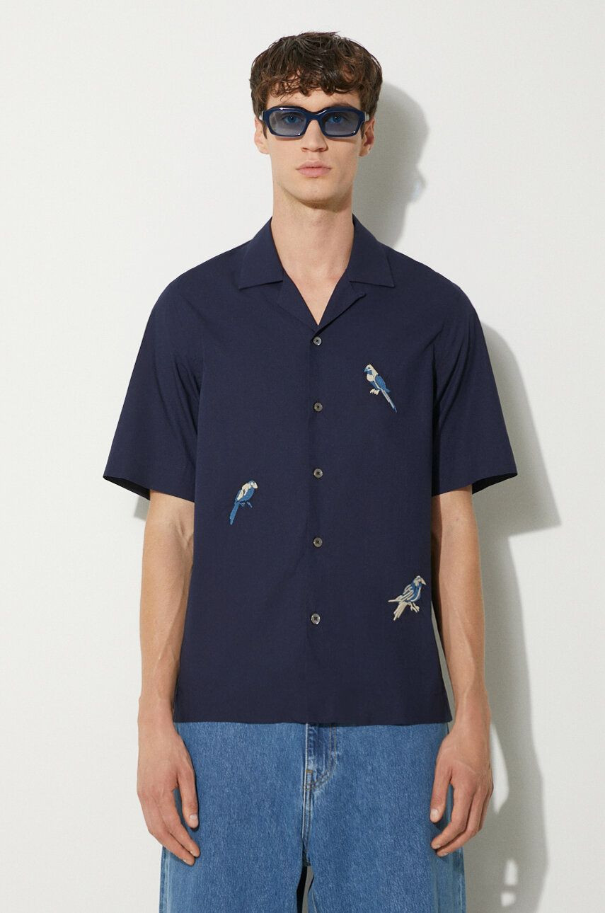 Bavlnená košeľa Paul Smith pánska, tmavomodrá farba, regular, M1R-905UE-N01592