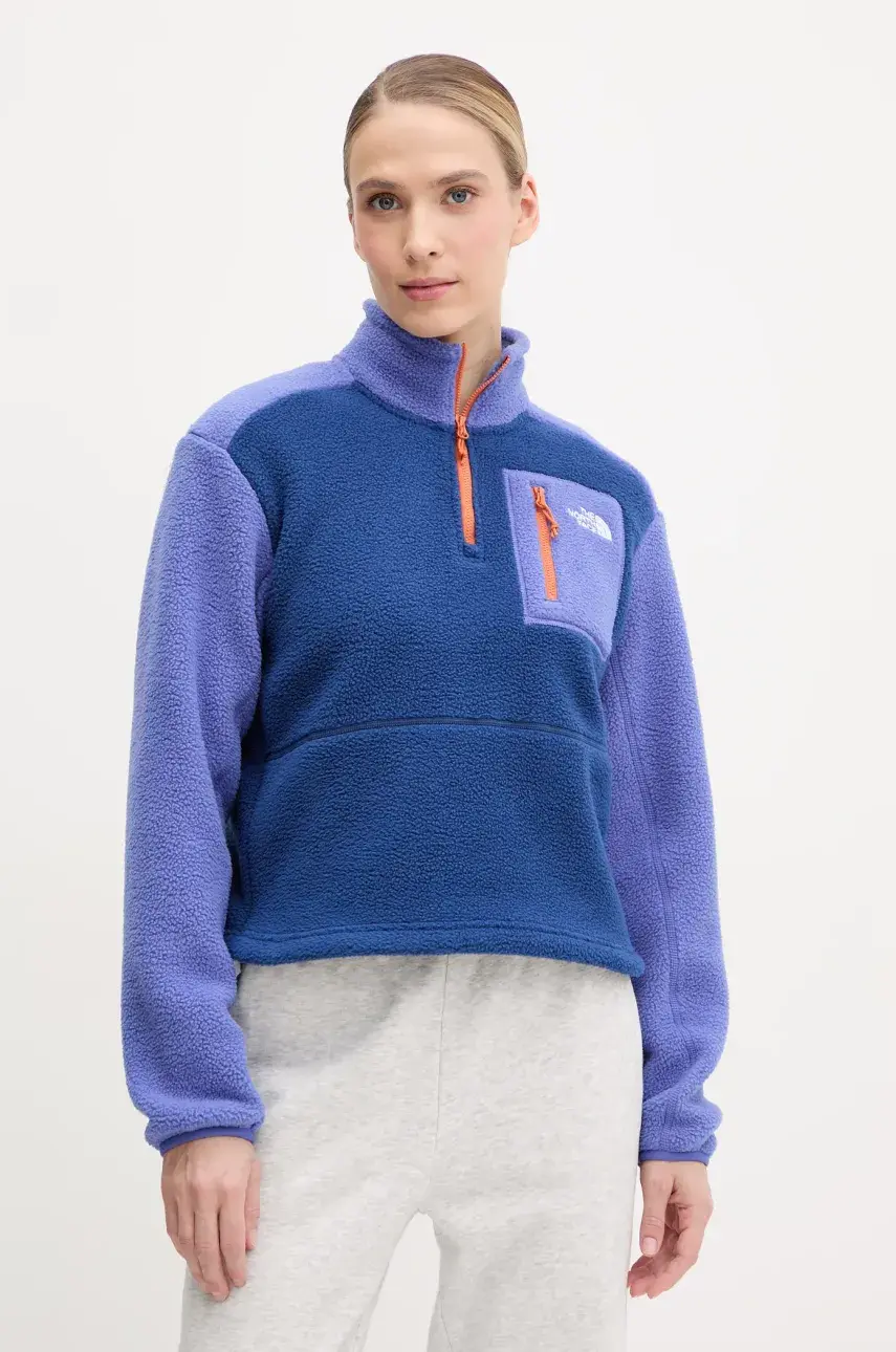 Fleecová mikina The North Face Yumiori tmavomodrá farba, s nášivkou, NF0A8843BU41