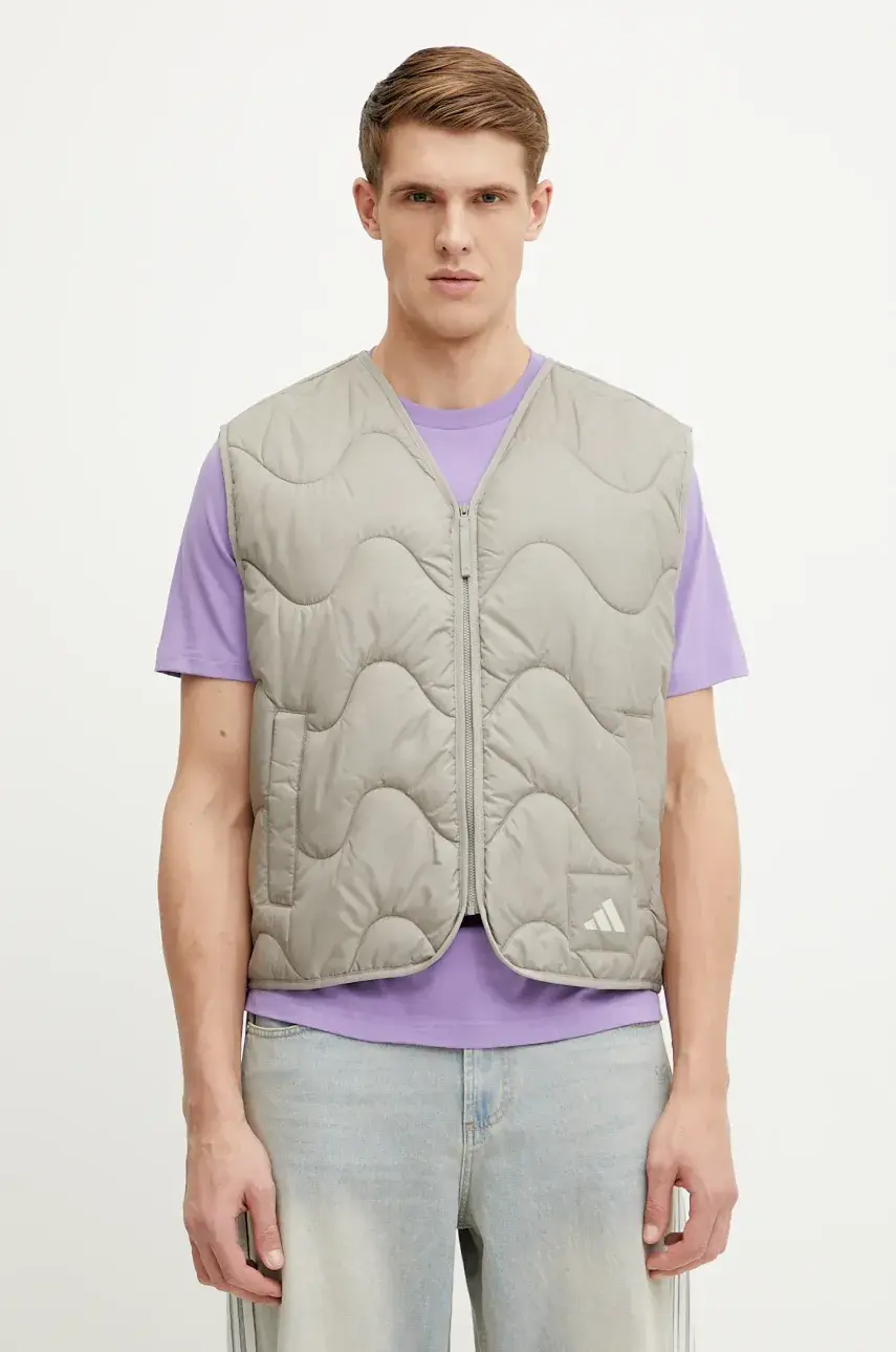 Vesta adidas NUGANIC pánska, béžová farba, prechodná, JD1093