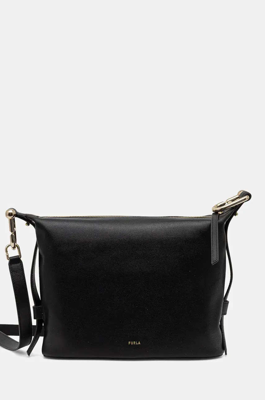 Kožená kabelka Furla čierna farba, WB01656.BX2045.O60001007