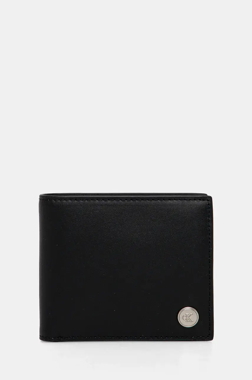 Peňaženka Calvin Klein Jeans pánska, čierna farba, LV04G1004G