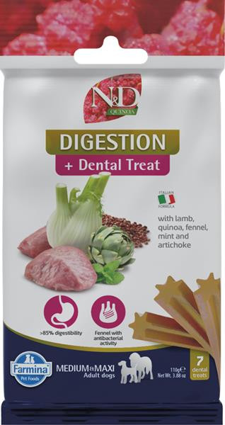 Farmina Quinoa Dog Digestion Adult medium & maxi maškrta pre psy 110g