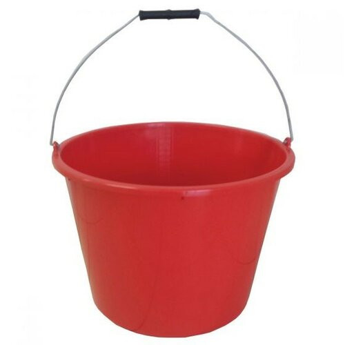 Plastové vedro s ryskou, 12 l, pr. 32 x v. 23 cm, červená