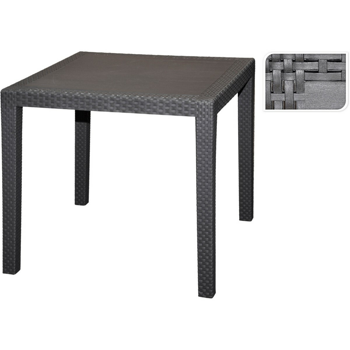 Vonkajší stôl Rattan, 79 x 79 x 72 cm