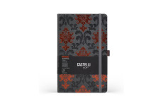 Castelli Copper Baroque linajkový zápisník L A5 Black