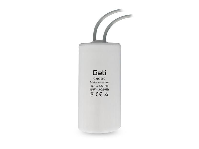 Kondenzátor rozbehový motorový  8uF 450V GETI GMC 08C