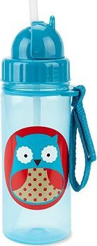 SKIP HOP Zoo hrnček so slamkou PP bez PVC a BPA Sova 385 ml, 12 m+