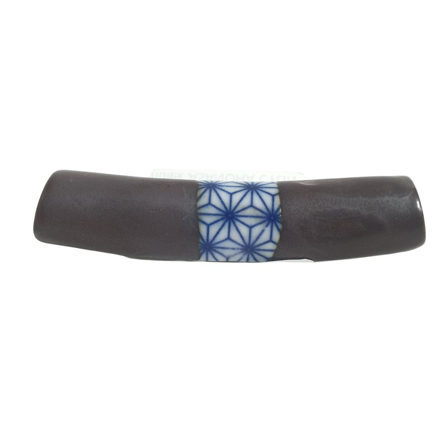 Kamienok na odkladanie paličiek ASANOHA CYLINDER, čierna, keramika, MIJ