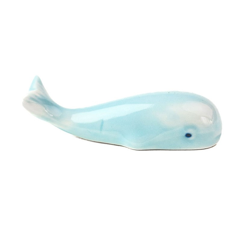 Kamienok na odkladanie paličiek WHALE, modrá, keramika, MIJ