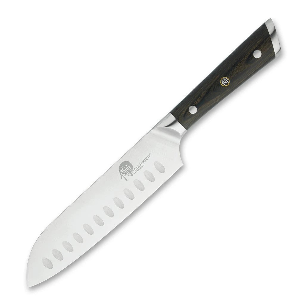 Santoku knife GERMAN BLACK SAMURAI 18 cm, čierna, Dellinger