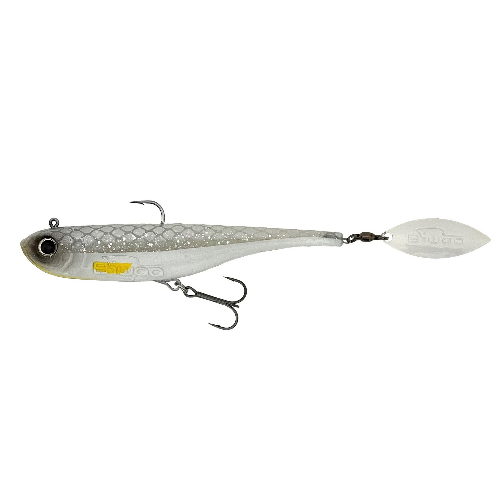 Mäkká umelá nástraha Hybride Divinator 55g 20cm biela
