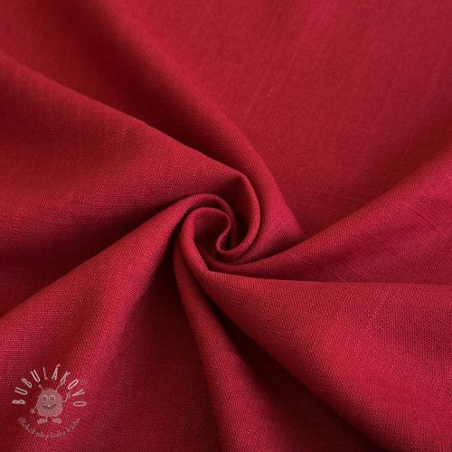 Viskóza s ľanom PREMIUM dark red