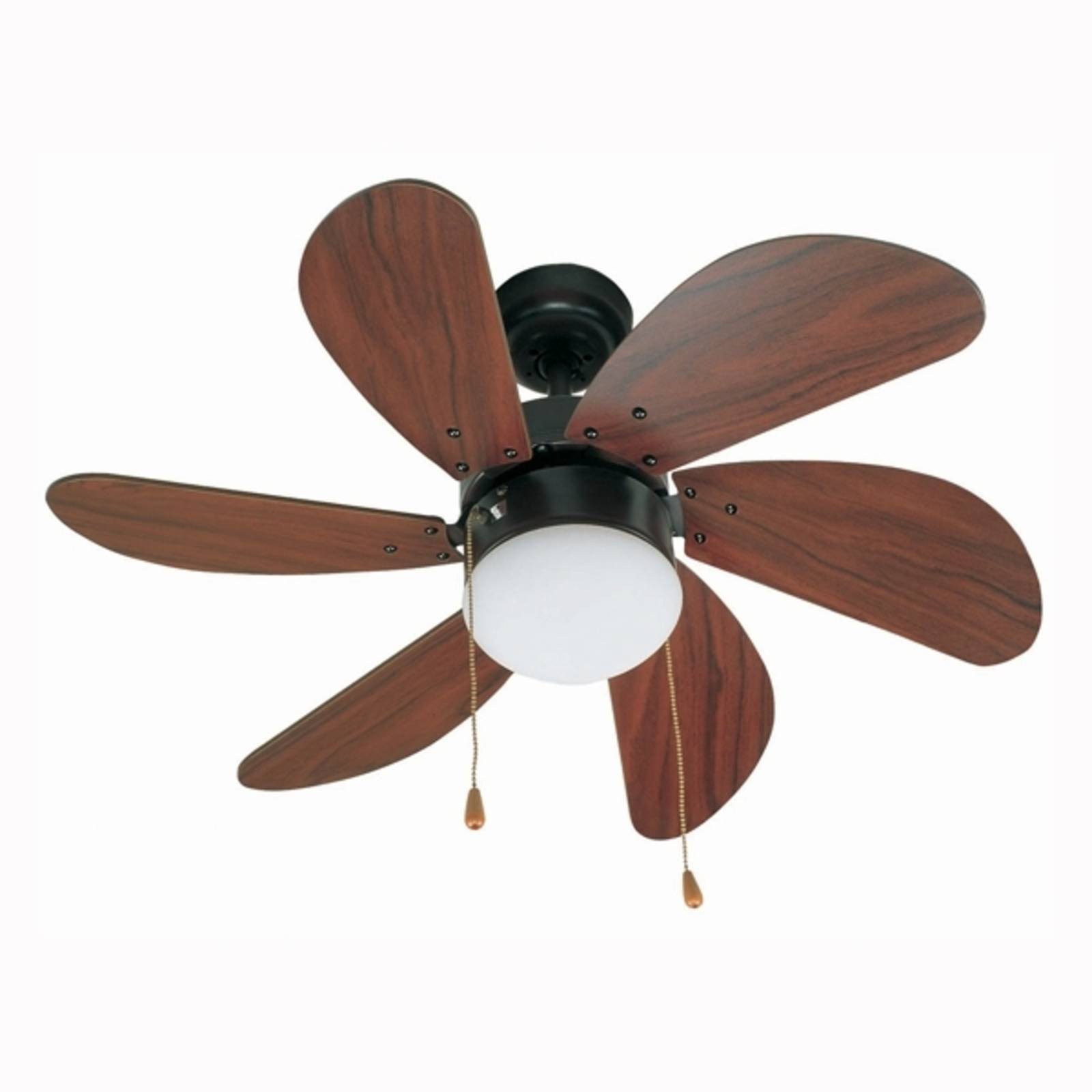 Stropný ventilátor Palao S so svietidlom, hnedá