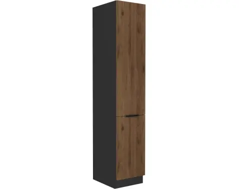 Vysoká kuchynská skriňa Monza, 40 cm, orech/čierna%