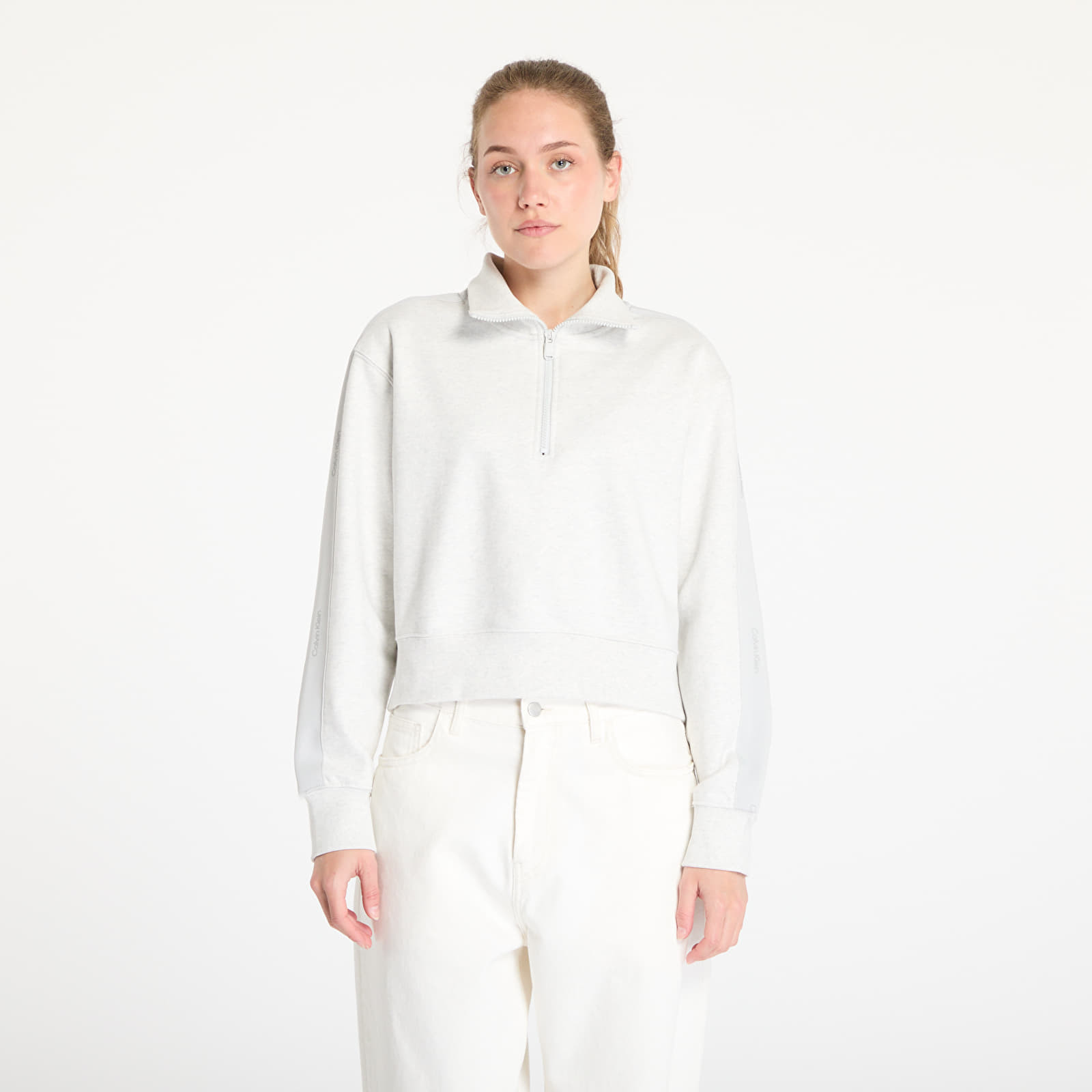 Mikina Calvin Klein Sport Pw - 1/4 Zip Sweatshirt Gray L