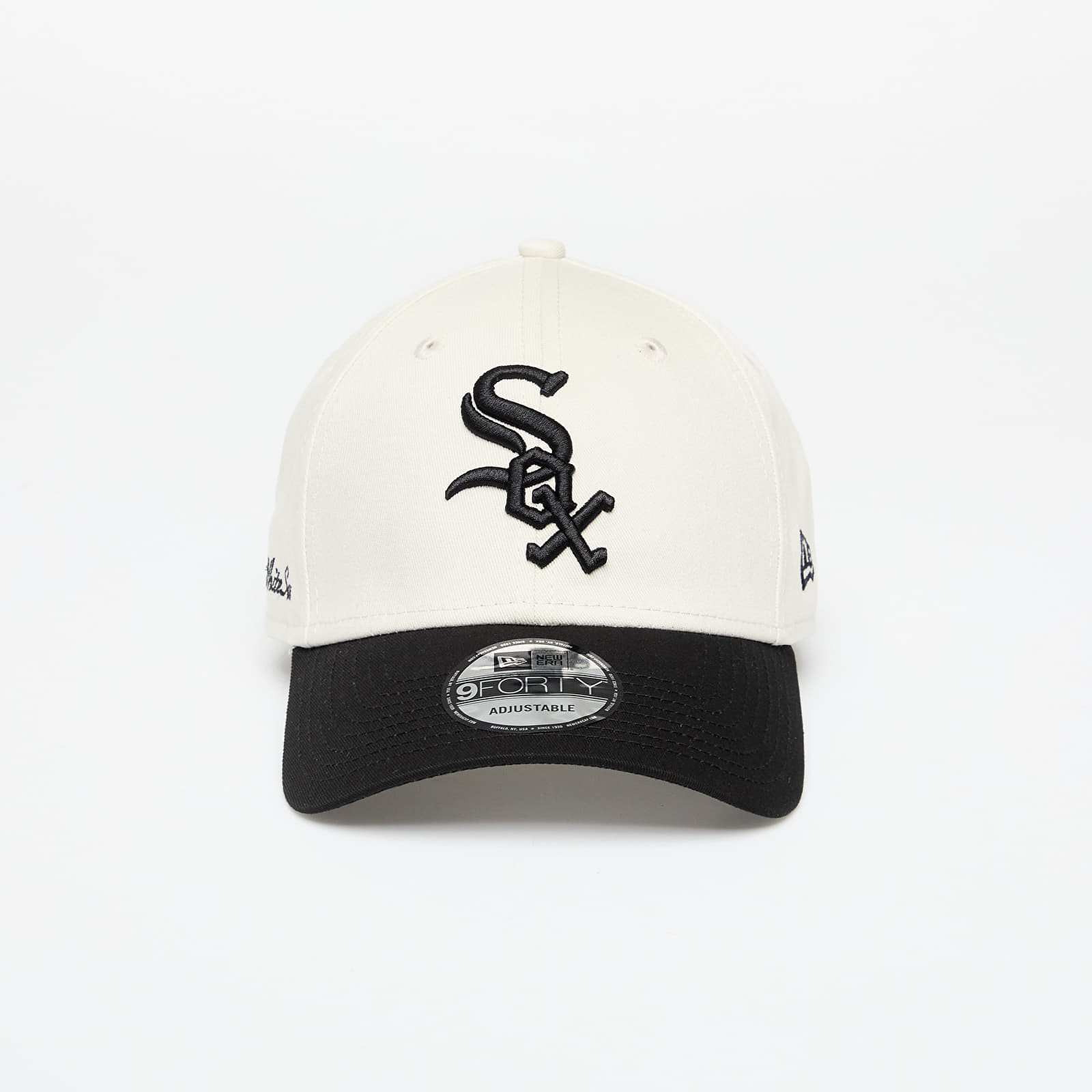 Šiltovka New Era Chicago White Sox 9FORTY Side Script Adjustable Cap Ivory/ Black Universal