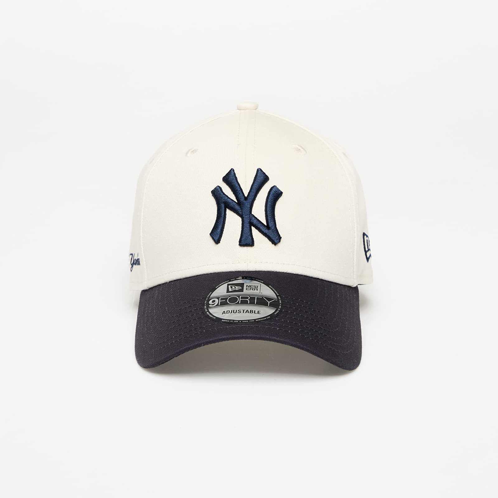 Šiltovka New Era New York Yankees 9FORTY Side Script Adjustable Cap Ivory/ Navy Universal