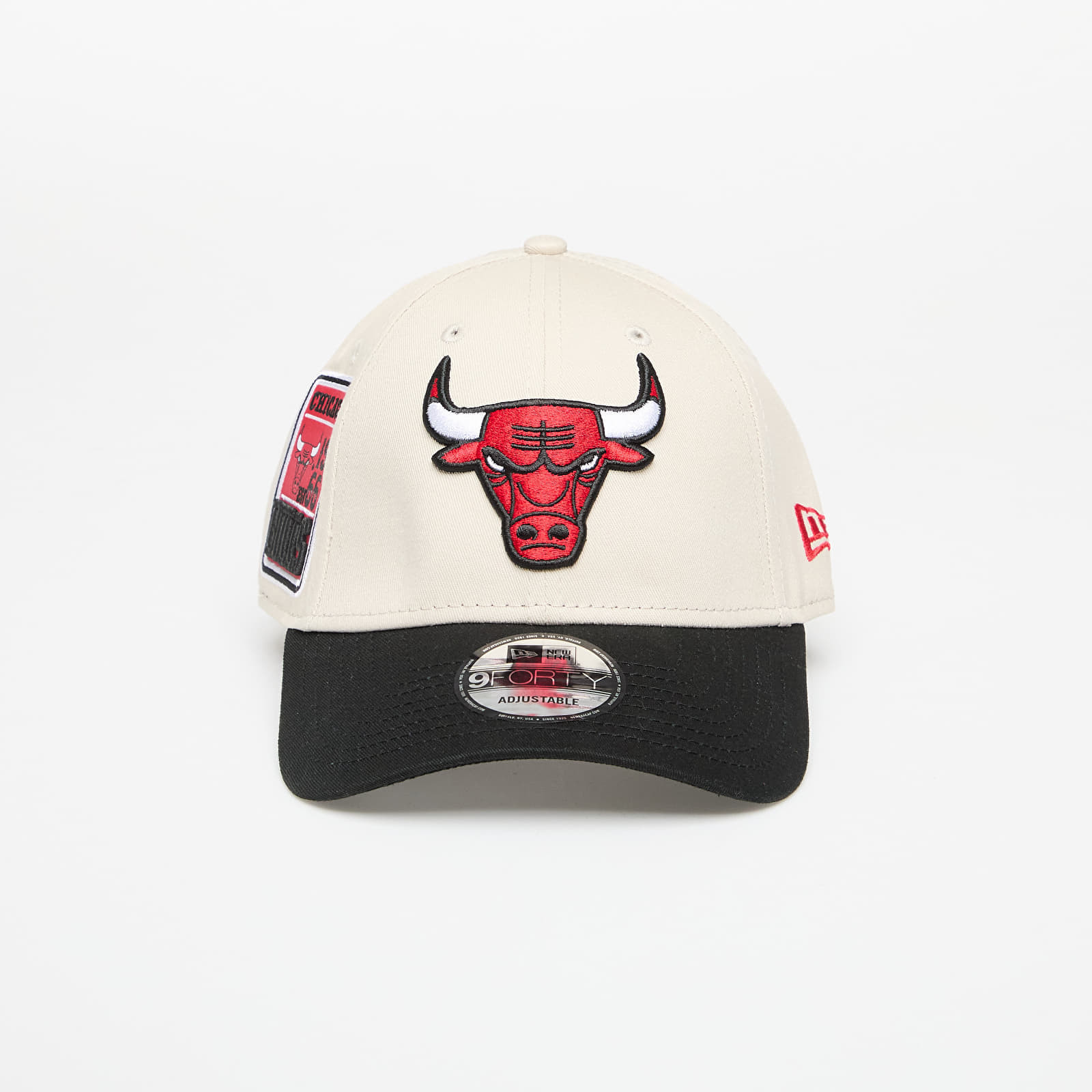 Šiltovka New Era Chicago Bulls 9FORTY Contrast Patch Adjustable Cap Stone/ Black Universal