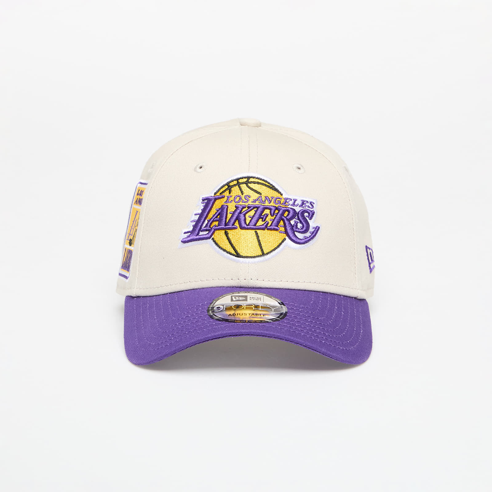 Šiltovka New Era Los Angeles Lakers 9FORTY Contrast Patch Adjustable Cap Stone/ True Purple Universal