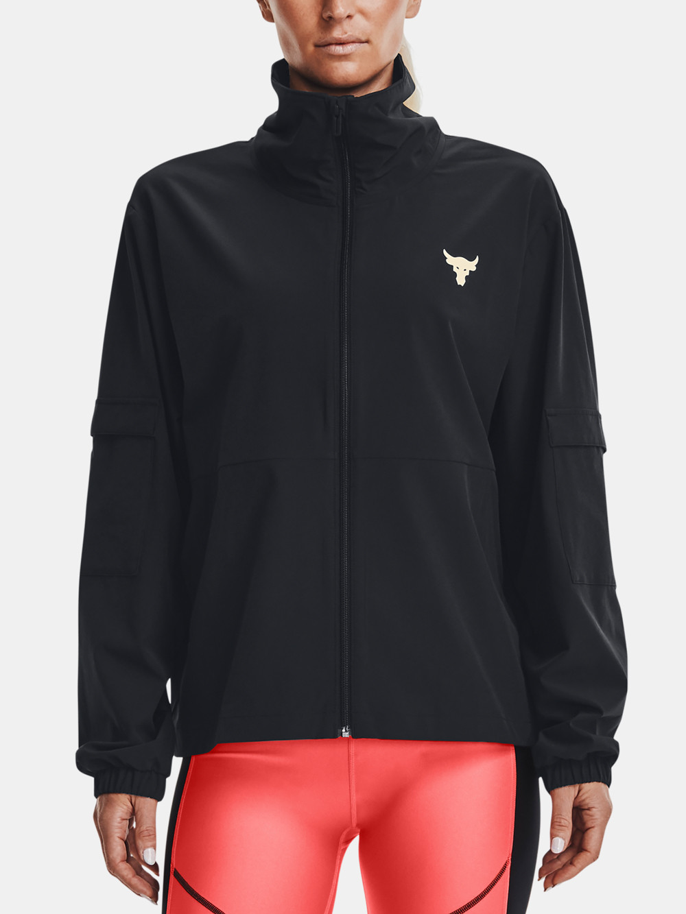 Bunda Under Armour UA Project Rock Woven Jkt - čierna