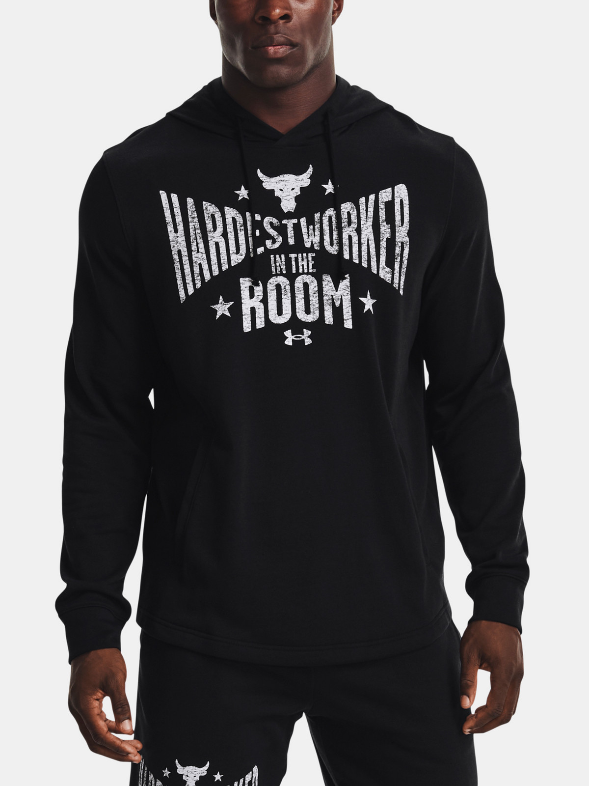 Under Armour Sweatshirt UA Pjt Rock Terry Hoodie-BLK - Men's