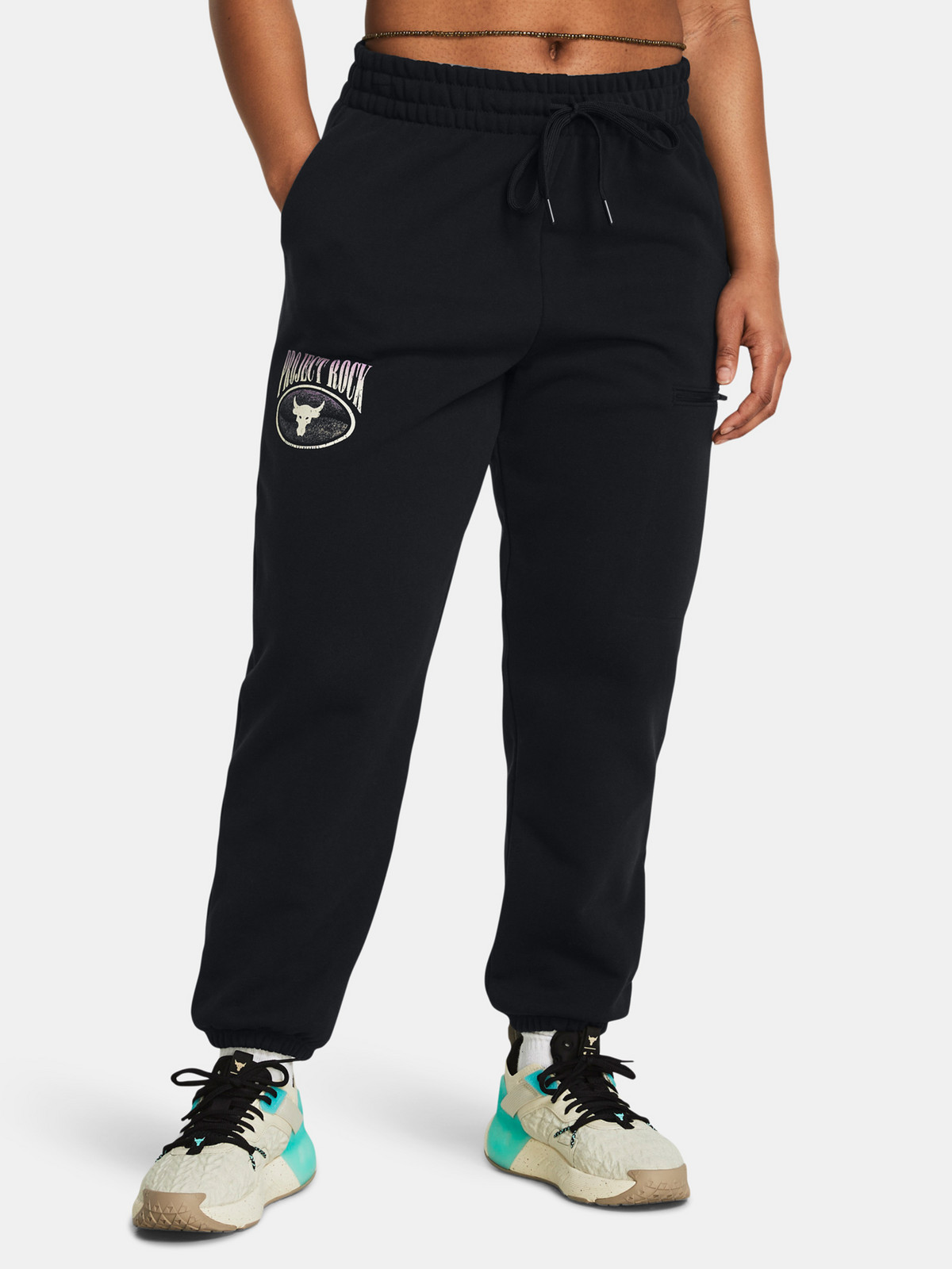Under Armour Sports Pants Pjt Rck Q1 HW Terry Pant-BLK - Women's