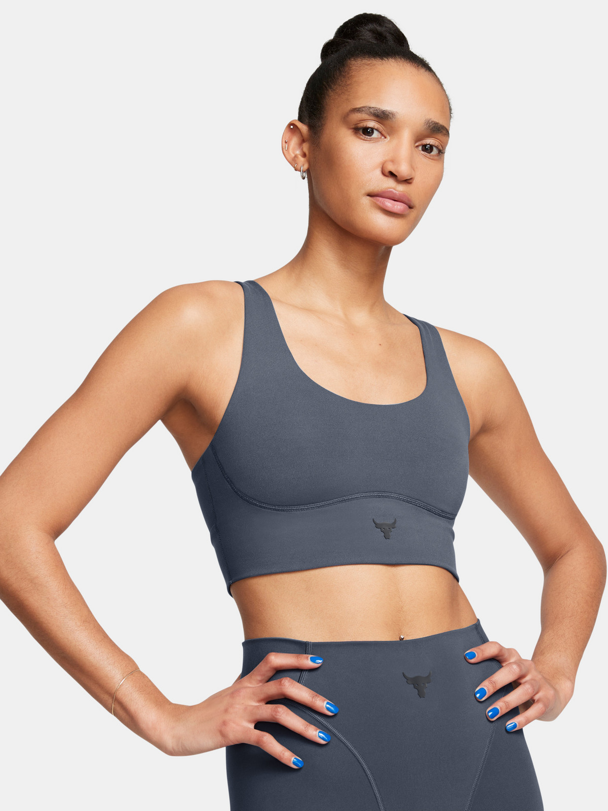 Under Armour Bra Pjt Rck LG Grind Sportlette-GRY - Women's