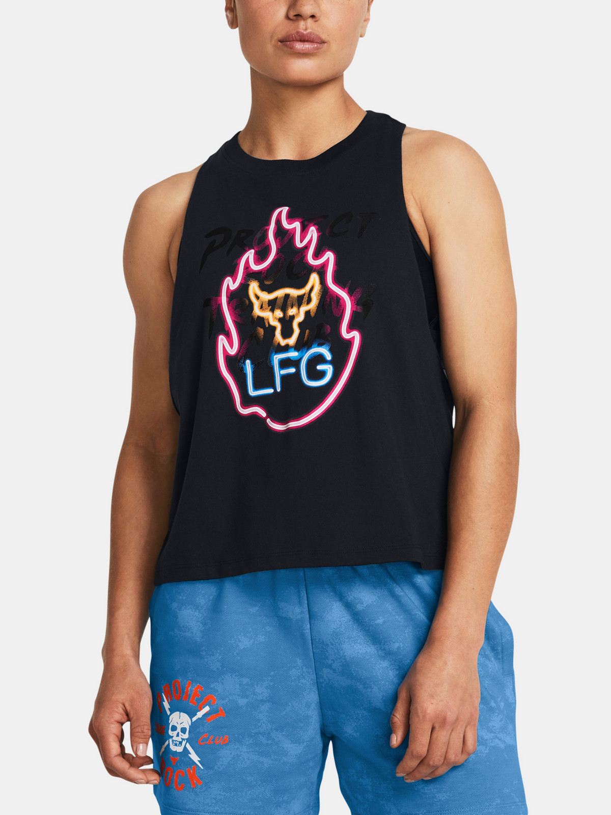 Under Armour Tank Top Pjt Rck W Neon Flame Tank-BLK - Women's