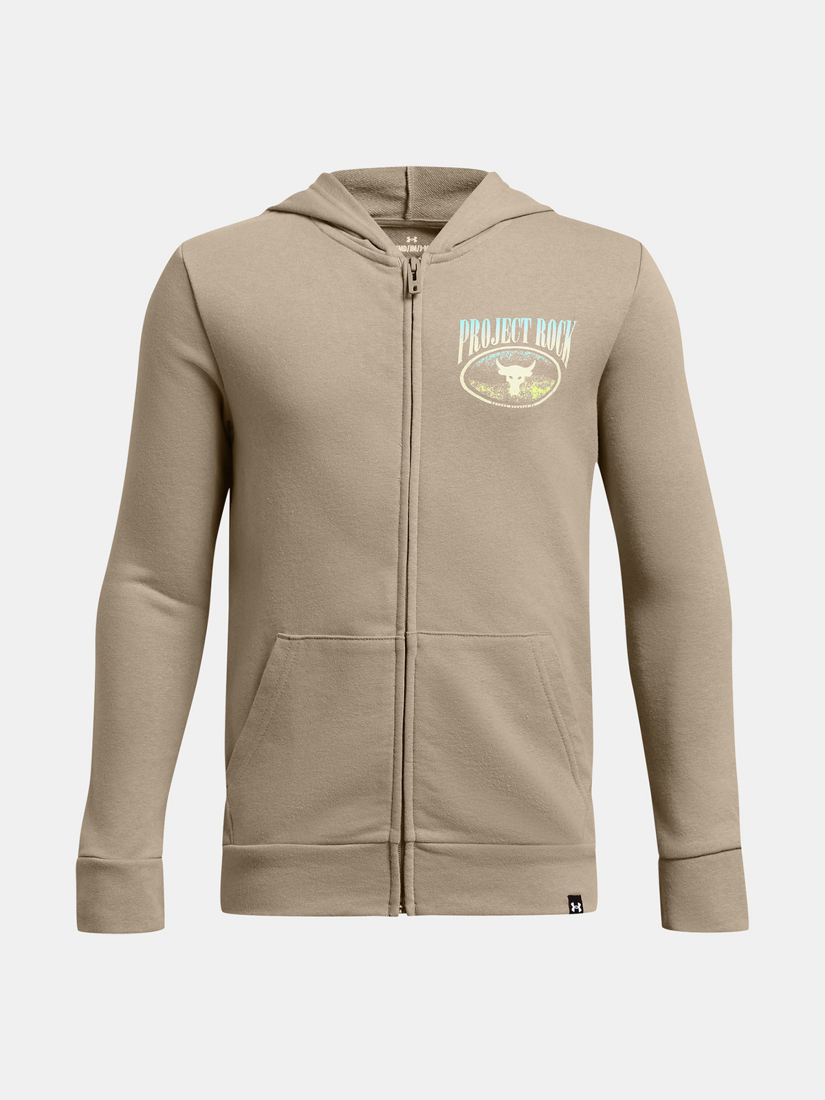Boys' sweatshirt Under Armour Pjt Rck Boys LS FZ HD Q1-BRN - Boys