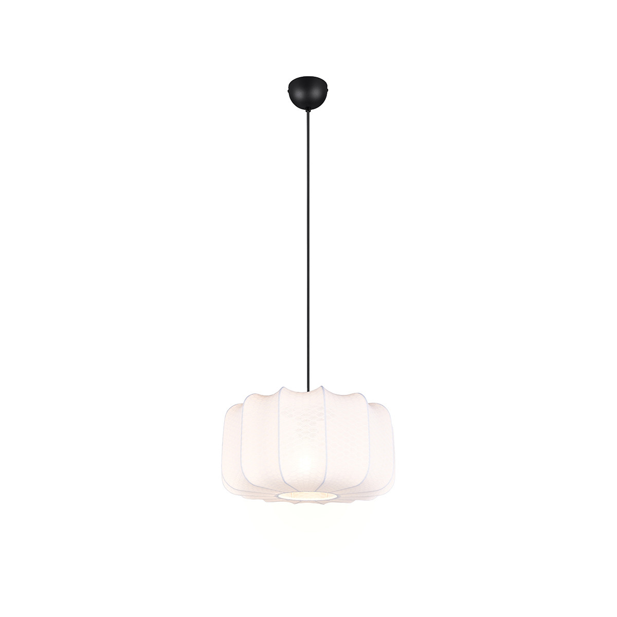 Japandi závesná lampa čierna s bielou 40cm - Madleine