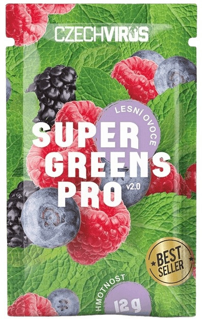 Czech virus super greens pro v2.0 12 g - lesné ovocie