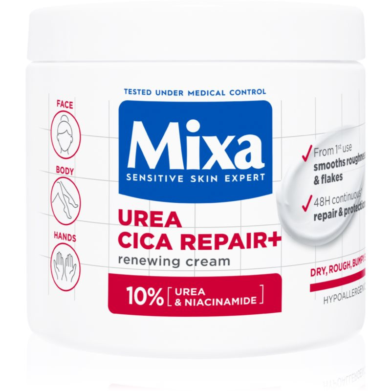 Mixa Urea Cica Repair intenzívny regeneračný krém pre suchú pokožku 400 ml