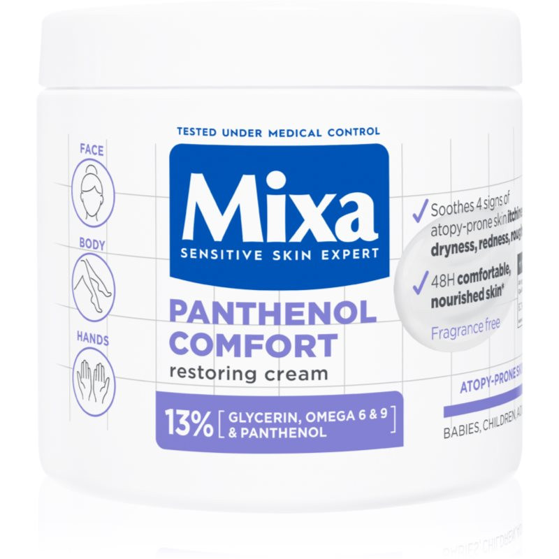 Mixa Panthenol Comfort zjemňujúci krém s hydratačným účinkom 400 ml