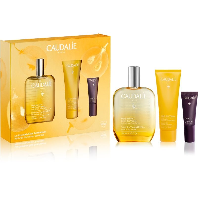 Caudalie Soleil des Vignes Radiance Illuminator Essentials darčeková sada (na tvár a telo)