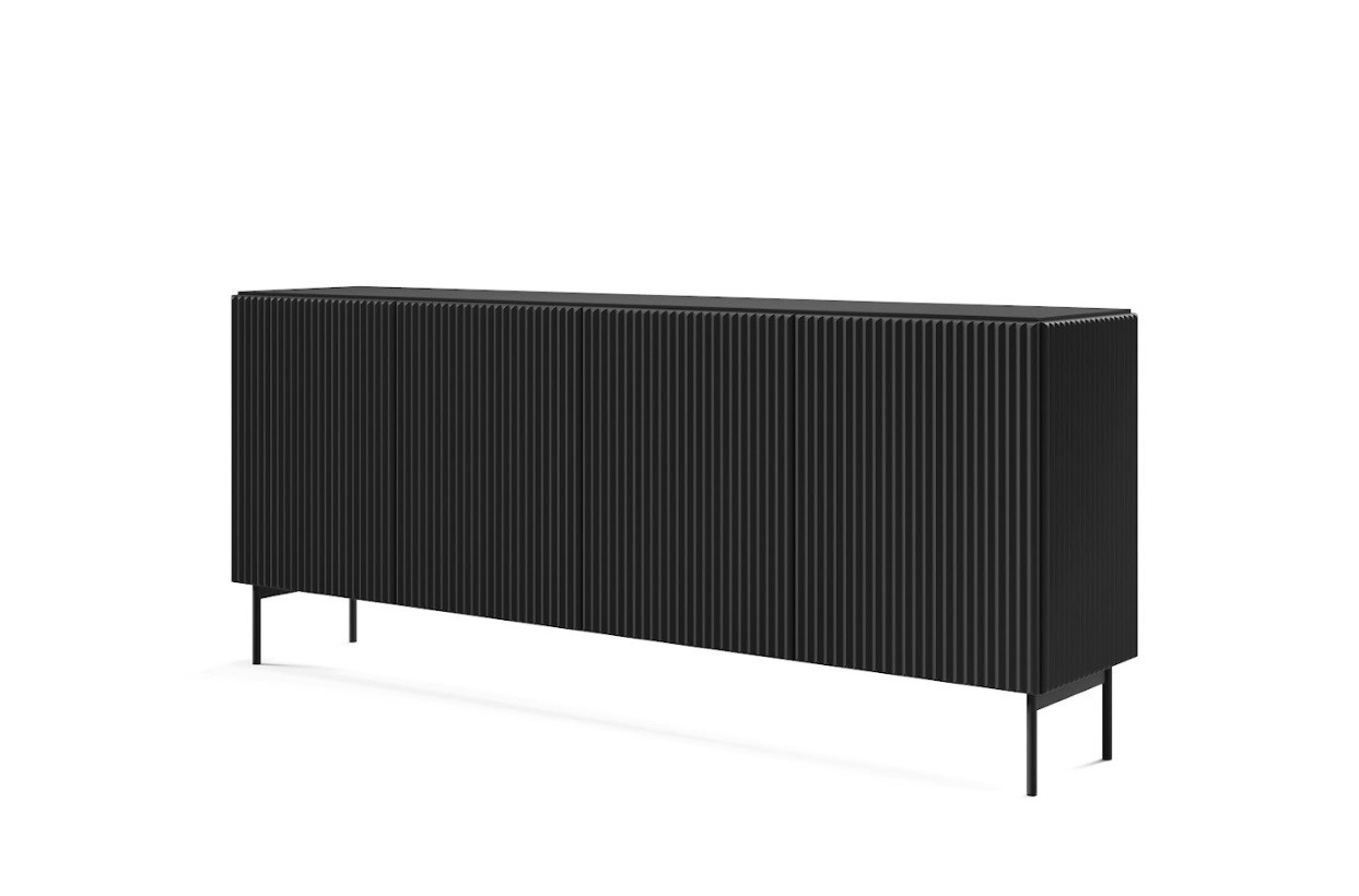 ArtLas Komoda POLY 195 4D | čierna