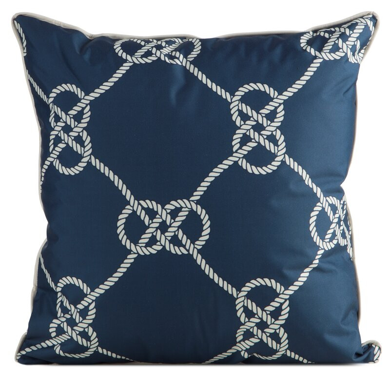 ArtFir Obliečka na vankúš GARDEN 15A | tmavomodrá/biela 45 x 45 cm