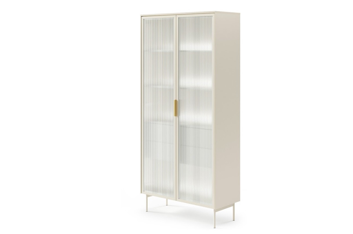 ArtLas Vitrína NAIRE 2D2S s LED osvetlením | cashmere