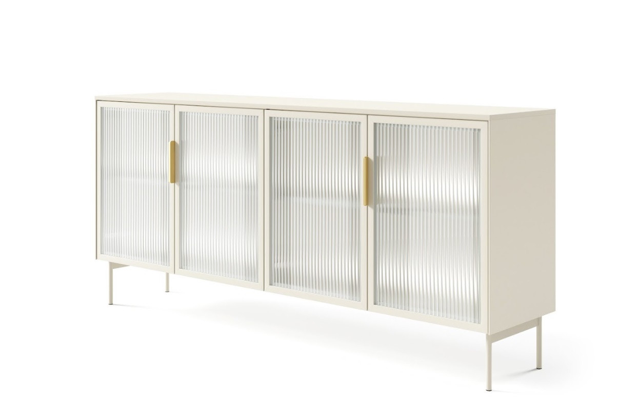 ArtLas Komoda NAIRE 4D s LED osvetlením | cashmere