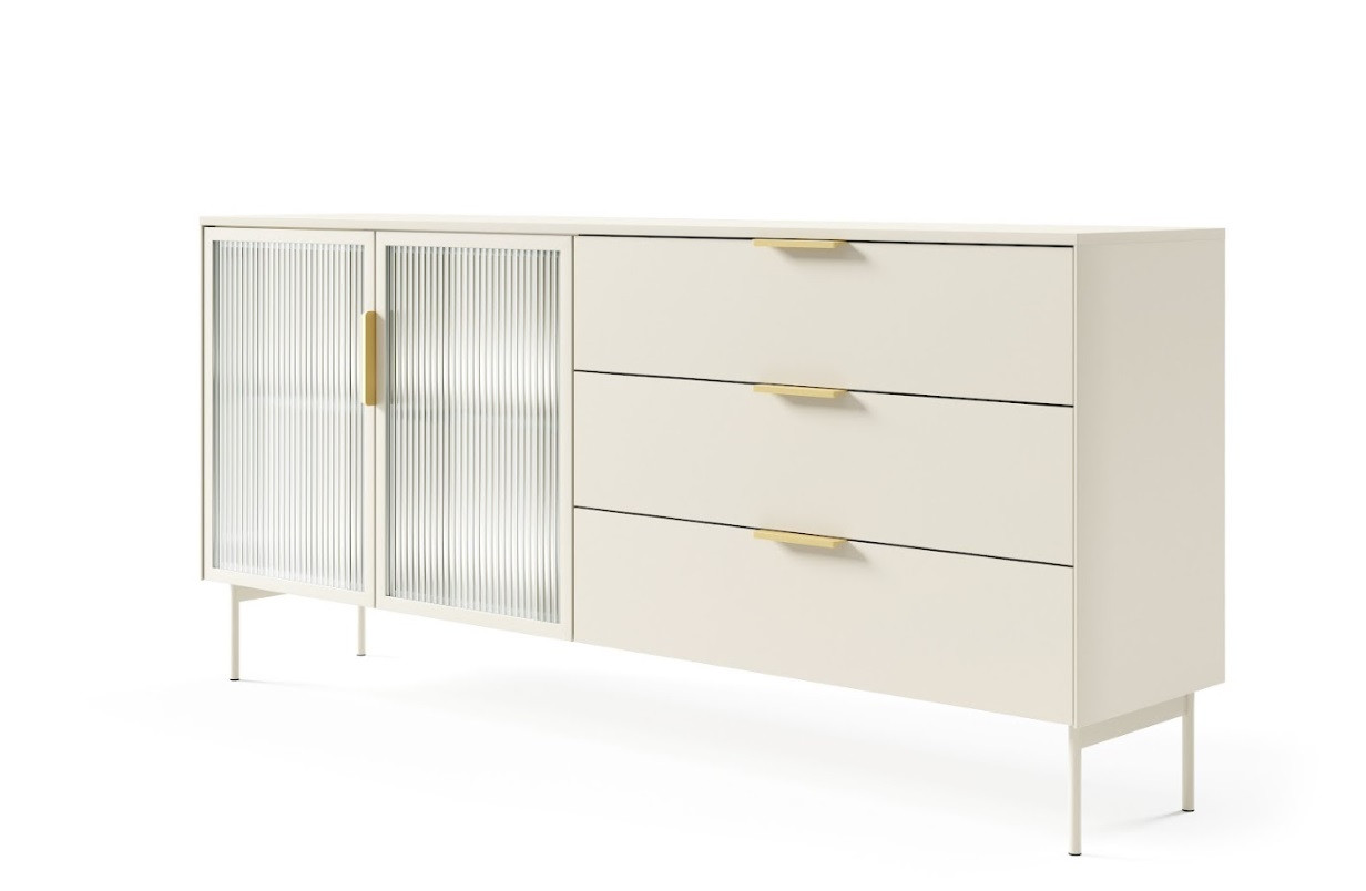 ArtLas Komoda NAIRE 2D3S s LED osvetlením | cashmere