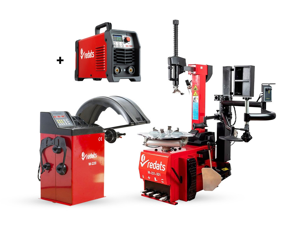 Redats Zvýhodnený set pre pneuservis - vyvažovačka W-220 a vyzúvačka M221 3D-1 + zváračka SA-160