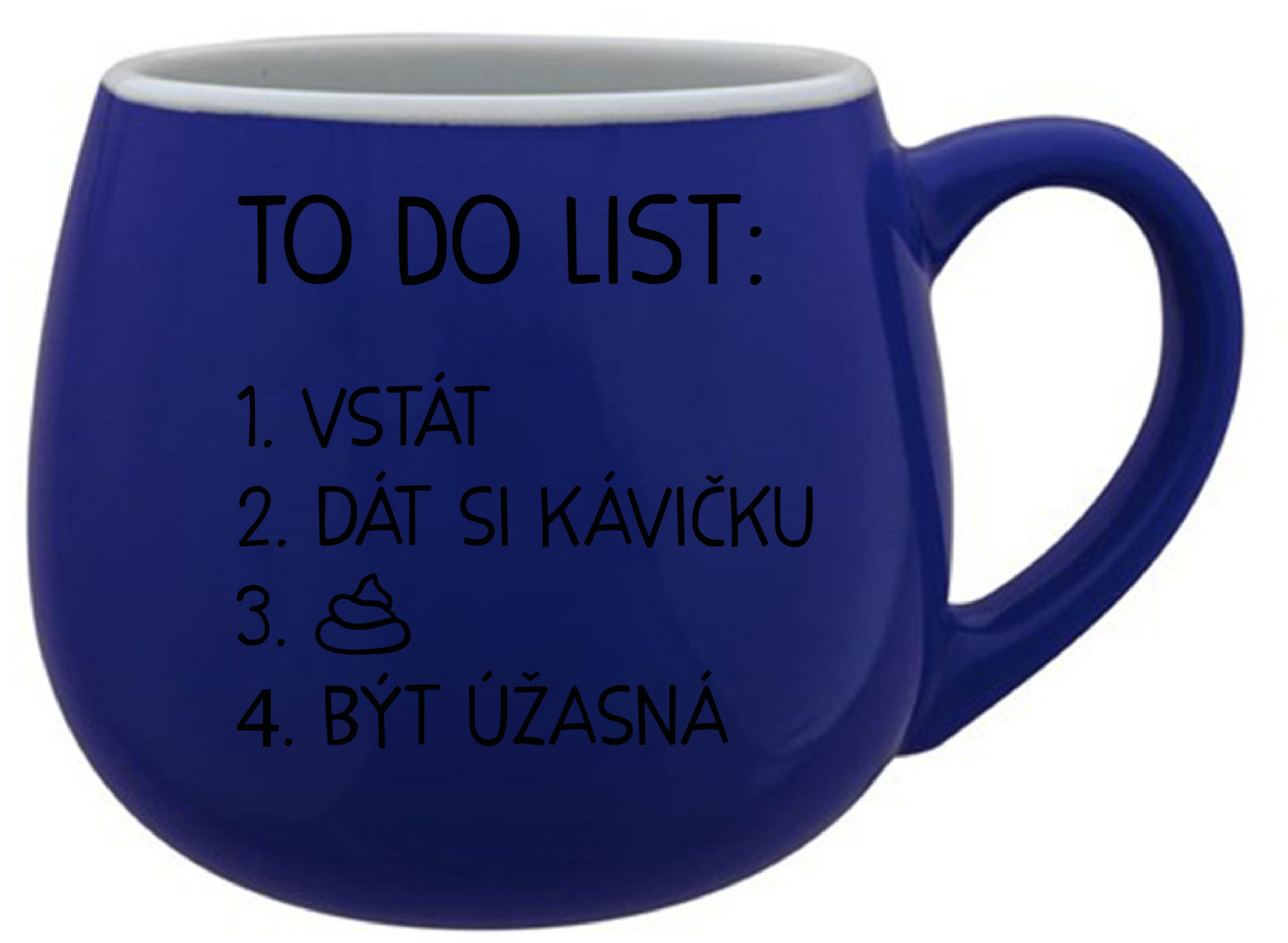 TO DO LIST: BE AMAZING - modrý keramický hrnček 300 ml